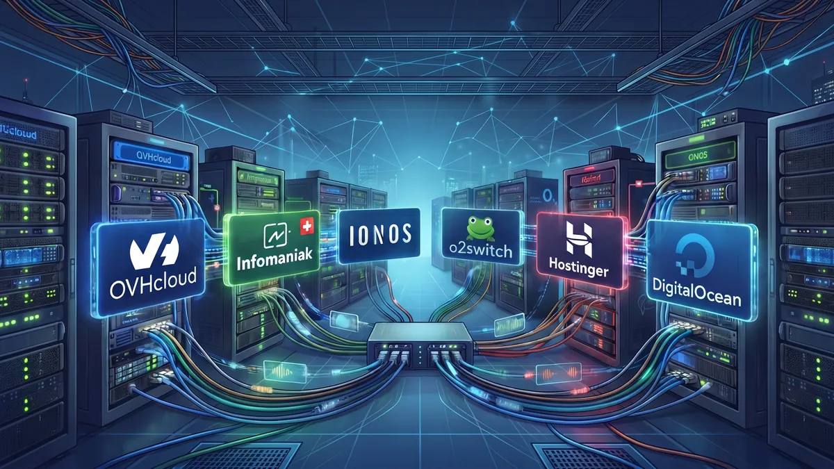 Comparatif complet des hébergeurs web : OVHcloud, Infomaniak, IONOS, o2switch et les autres