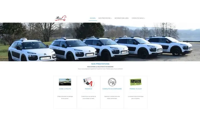 Site internet Auto-École Patou Bresse Revermont réalisé par GUIGOUT SAS