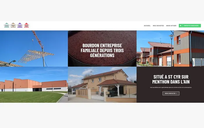 Site internet Entreprise Bourdon réalisé par GUIGOUT SAS