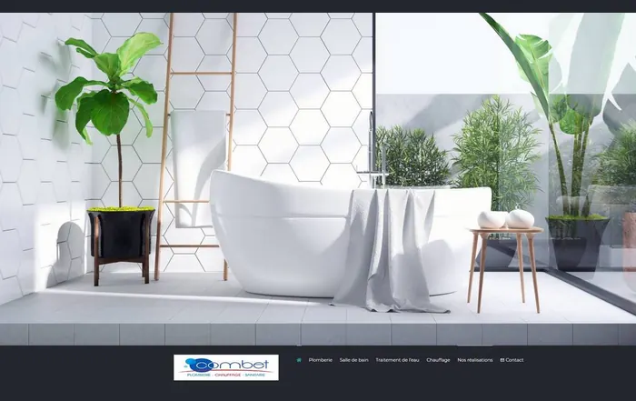 Site internet Combet Plomberie Chauffage réalisé par GUIGOUT SAS