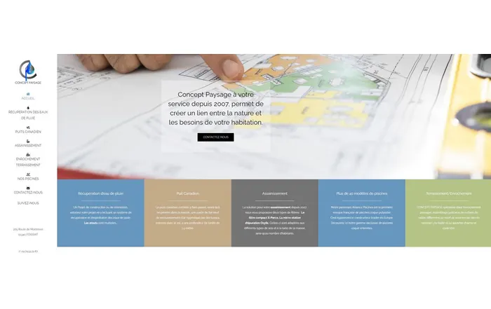 Site internet Concept Paysage réalisé par GUIGOUT SAS