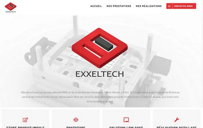 Site internet Exxeltech réalisé par GUIGOUT SAS