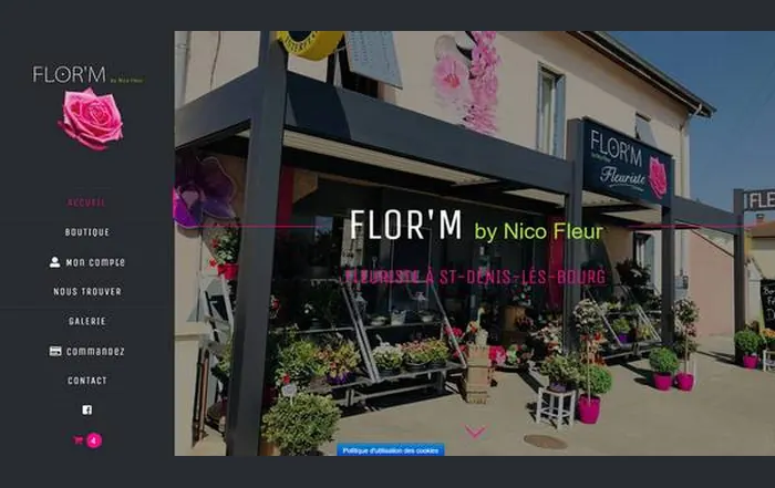 Site internet Flor'M by Nico Fleur réalisé par GUIGOUT SAS
