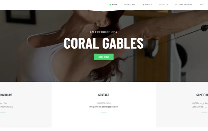GYROTONIC® Miami website built by GUIGOUT SAS