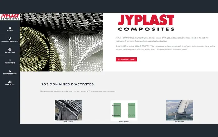 Site internet JYPLAST Composites réalisé par GUIGOUT SAS