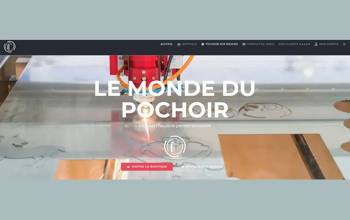 Site internet Le Monde du Pochoir réalisé par GUIGOUT SAS