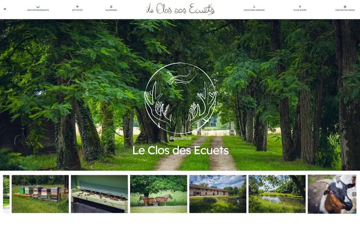 Site internet Le Clos des Écuets réalisé par GUIGOUT SAS