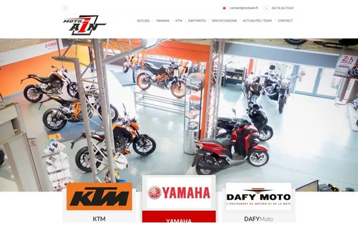 Site internet MotoAIN réalisé par GUIGOUT SAS