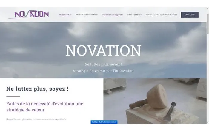 Site internet Novation Conseil réalisé par GUIGOUT SAS
