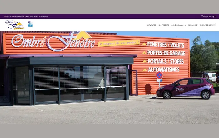 Site internet Ombre Fenêtre réalisé par GUIGOUT SAS