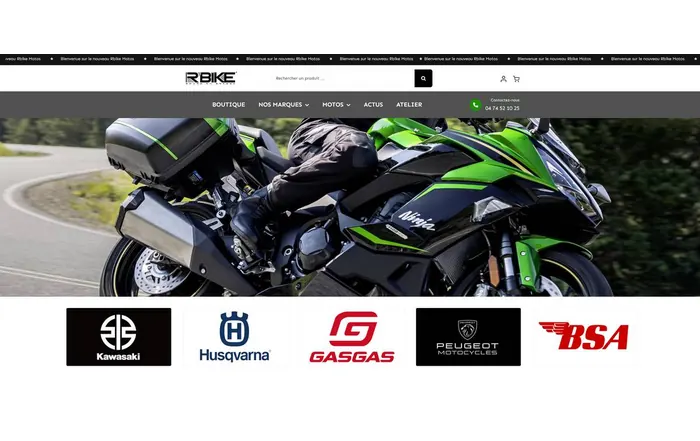 Site internet Rbike Motos réalisé par GUIGOUT SAS