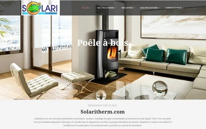 Site internet Solaritherm réalisé par GUIGOUT SAS