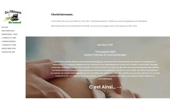 Site internet Thérapie au Naturel réalisé par GUIGOUT SAS
